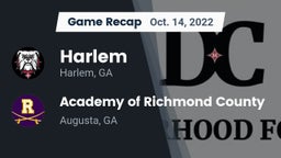 Recap: Harlem  vs. Academy of Richmond County  2022