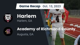 Recap: Harlem  vs. Academy of Richmond County  2023