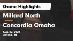 Millard North   vs Concordia Omaha Game Highlights - Aug. 22, 2020