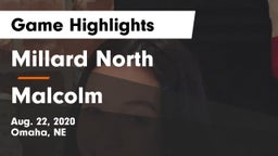 Millard North   vs Malcolm  Game Highlights - Aug. 22, 2020