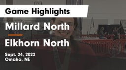 Millard North   vs Elkhorn North  Game Highlights - Sept. 24, 2022