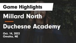 Millard North   vs Duchesne Academy Game Highlights - Oct. 14, 2022