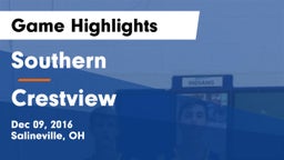 Southern  vs Crestview Game Highlights - Dec 09, 2016