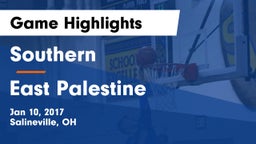 Southern  vs East Palestine  Game Highlights - Jan 10, 2017