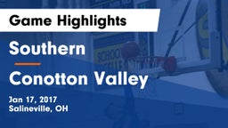 Southern  vs Conotton Valley Game Highlights - Jan 17, 2017