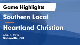 Southern Local  vs Heartland Christian Game Highlights - Jan. 5, 2019