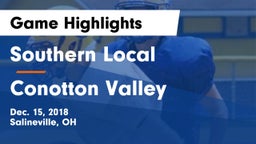 Southern Local  vs Conotton Valley  Game Highlights - Dec. 15, 2018