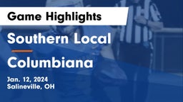 Southern Local  vs Columbiana  Game Highlights - Jan. 12, 2024