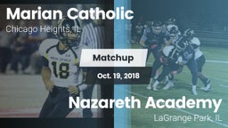 Matchup: Marian Catholic vs. Nazareth Academy  2018