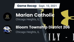 Recap: Marian Catholic  vs. Bloom Township  District 206 2021