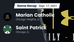 Recap: Marian Catholic  vs. Saint Patrick  2021
