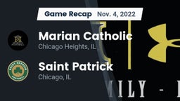 Recap: Marian Catholic  vs. Saint Patrick  2022