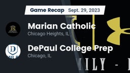 Recap: Marian Catholic  vs. DePaul College Prep 2023