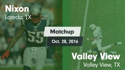 Matchup: Nixon  vs. Valley View  2016