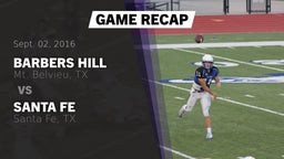 Recap: Barbers Hill  vs. Santa Fe  2016