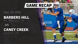 Recap: Barbers Hill  vs. Caney Creek  2016