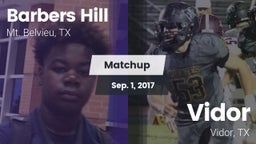 Matchup: Barbers Hill High vs. Vidor  2017