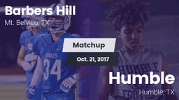 Matchup: Barbers Hill High vs. Humble  2017