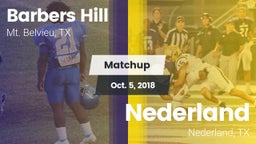 Matchup: Barbers Hill High vs. Nederland  2018