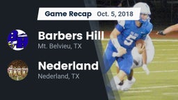 Recap: Barbers Hill  vs. Nederland  2018