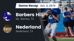 Recap: Barbers Hill  vs. Nederland  2019