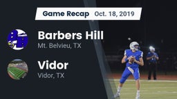 Recap: Barbers Hill  vs. Vidor  2019