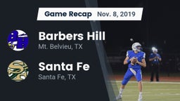 Recap: Barbers Hill  vs. Santa Fe  2019