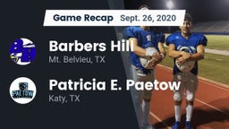 Recap: Barbers Hill  vs. Patricia E. Paetow  2020