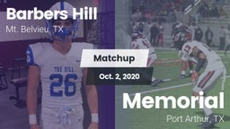 Matchup: Barbers Hill High vs. Memorial  2020