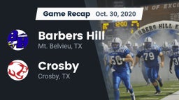 Recap: Barbers Hill  vs. Crosby  2020