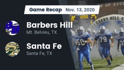 Recap: Barbers Hill  vs. Santa Fe  2020