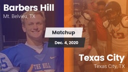 Matchup: Barbers Hill High vs. Texas City  2020