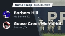 Recap: Barbers Hill  vs. Goose Creek Memorial  2022