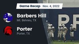 Recap: Barbers Hill  vs. Porter  2022