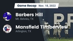 Recap: Barbers Hill  vs. Mansfield Timberview  2022