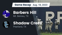 Recap: Barbers Hill  vs. Shadow Creek  2023