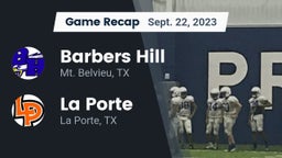 Recap: Barbers Hill  vs. La Porte  2023