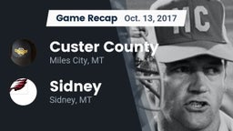Recap: Custer County  vs. Sidney  2017