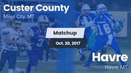 Matchup: Custer County High vs. Havre  2017