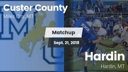 Matchup: Custer County High vs. Hardin  2018