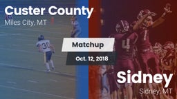 Matchup: Custer County High vs. Sidney  2018