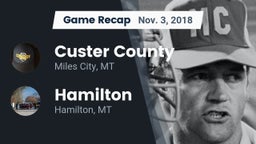 Recap: Custer County  vs. Hamilton  2018