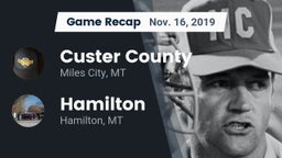 Recap: Custer County  vs. Hamilton  2019