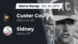 Recap: Custer County  vs. Sidney  2019