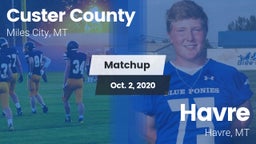 Matchup: Custer County High vs. Havre  2020
