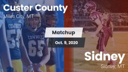 Matchup: Custer County High vs. Sidney  2020