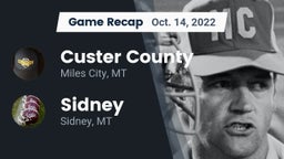 Recap: Custer County  vs. Sidney  2022