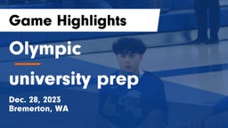 Olympic  vs university prep Game Highlights - Dec. 28, 2023