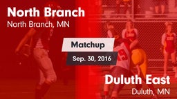 Matchup: North Branch High vs. Duluth East  2016