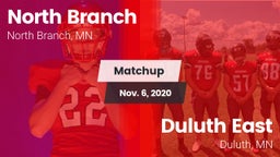 Matchup: North Branch High vs. Duluth East  2020